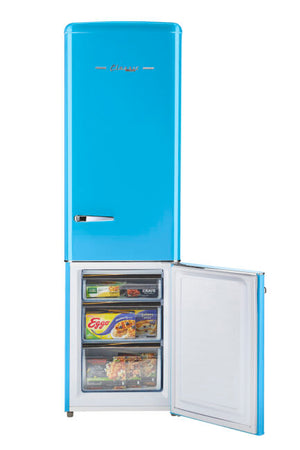 Classic Retro 21.6 in. 8.7 cu. ft. Retro Bottom Freezer Refrigerator in Robin Egg Blue, ENERGY STAR