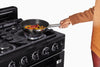 Cuisinière à gaz Classic Rétro avec four à convection, 30 po, 3,9 pi3, Midnight Black