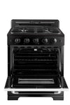 Cuisinière à gaz Classic Rétro avec four à convection, 30 po, 3,9 pi3, Midnight Black
