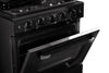 Cuisinière à gaz Classic Rétro avec four à convection, 30 po, 3,9 pi3, Midnight Black