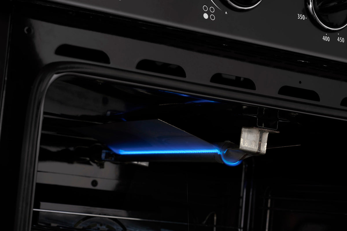 Cuisinière à gaz Classic Rétro avec four à convection, 30 po, 3,9 pi3, Midnight Black
