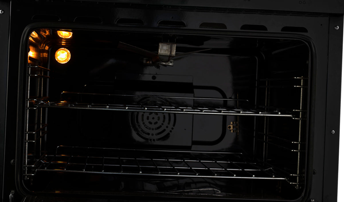 Cuisinière à gaz Classic Rétro avec four à convection, 30 po, 3,9 pi3, Midnight Black