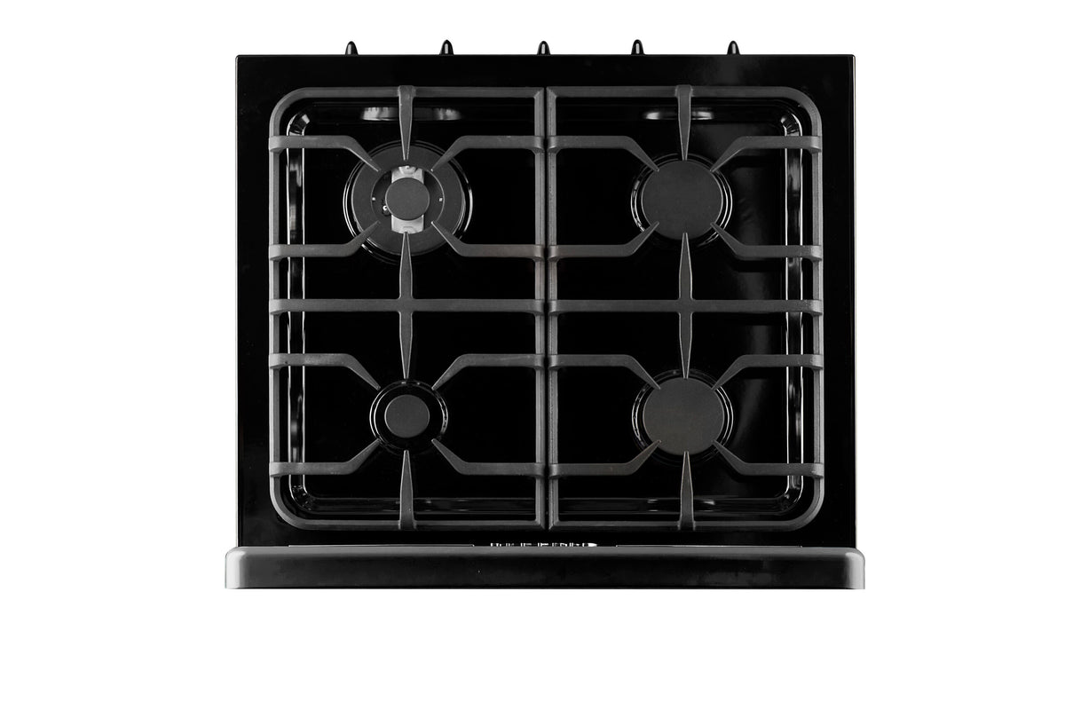 Cuisinière à gaz Classic Rétro avec four à convection, 30 po, 3,9 pi3, Midnight Black