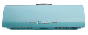 Classic Retro 30-inch 700 CFM Ducted Under Cabinet Range Hood with LED Lighting in Ocean Mist Turquoise