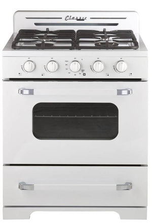 Unique 30 inches Classic Retro Marshmallow White Offgrid Range with Large Power burner