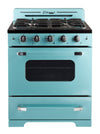 Cuisinière à gaz Classic Rétro avec four à convection, 30 po, 3,9 pi3, Ocean Mist Turquoise