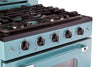 Cuisinière à gaz Classic Rétro avec four à convection, 30 po, 3,9 pi3, Ocean Mist Turquoise