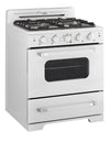 Cuisinière à gaz Classic Rétro avec four à convection, 30 po, 3,9 pi3, Marshmallow White