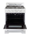 Cuisinière à gaz Classic Rétro avec four à convection, 30 po, 3,9 pi3, Marshmallow White