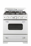 Cuisinière à gaz Classic Rétro avec four à convection, 30 po, 3,9 pi3, Marshmallow White