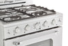 Cuisinière à gaz Classic Rétro avec four à convection, 30 po, 3,9 pi3, Marshmallow White