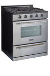 Cuisinière au propane hors réseau unique en acier inoxydable de 30 pi Classic