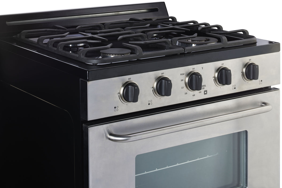 Cuisinière au propane hors réseau unique en acier inoxydable de 30 pi Classic