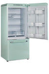 Classic Retro 30 in 17.7 cu. ft. Frost Free Retro Bottom Freezer Refrigerator in Summer Mint Green, ENERGY STAR