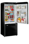 Classic Retro 30 in 17.7 cu. ft. Frost Free Retro Bottom Freezer Refrigerator in Midnight Black, ENERGY STAR