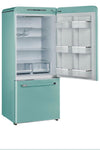 Classic Retro 30 in 17.7 cu. ft. Frost Free Retro Bottom Freezer Refrigerator in Ocean Mist Turquoise, ENERGY STAR