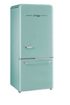 Classic Retro 30 in 17.7 cu. ft. Frost Free Retro Bottom Freezer Refrigerator in Ocean Mist Turquoise, ENERGY STAR