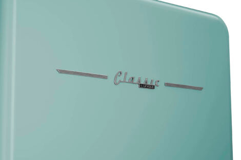 Classic Retro 30 in 17.7 cu. ft. Frost Free Retro Bottom Freezer Refrigerator in Ocean Mist Turquoise, ENERGY STAR