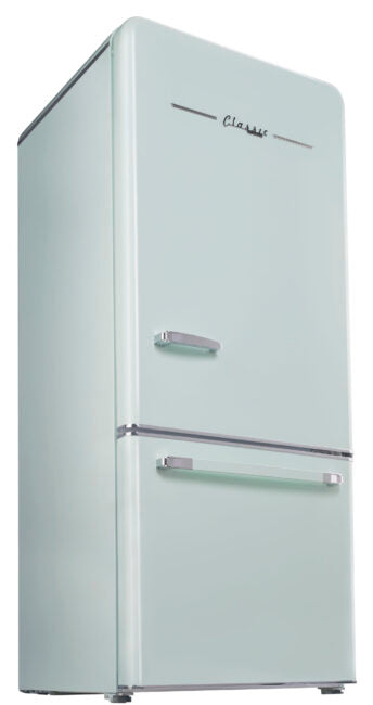 Classic Retro 30 in 17.7 cu. ft. Frost Free Retro Bottom Freezer Refrigerator in Summer Mint Green, ENERGY STAR
