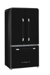 Classic Retro 36-inch 21.4 cu. ft. Frost Free French Door Counter Depth Refrigerator with Built-In Ice Maker in Midnight Black, ENERGY STAR®