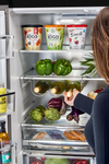 Classic Retro 36-inch 21.4 cu. ft. Frost Free French Door Counter Depth Refrigerator with Built-In Ice Maker in Midnight Black, ENERGY STAR®