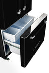 Classic Retro 36-inch 21.4 cu. ft. Frost Free French Door Counter Depth Refrigerator with Built-In Ice Maker in Midnight Black, ENERGY STAR®