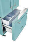 Classic Retro 36-inch 21.4 cu. ft. Frost Free French Door Counter Depth Refrigerator with Built-In Ice Maker in Ocean Mist Turquoise, ENERGY STAR®