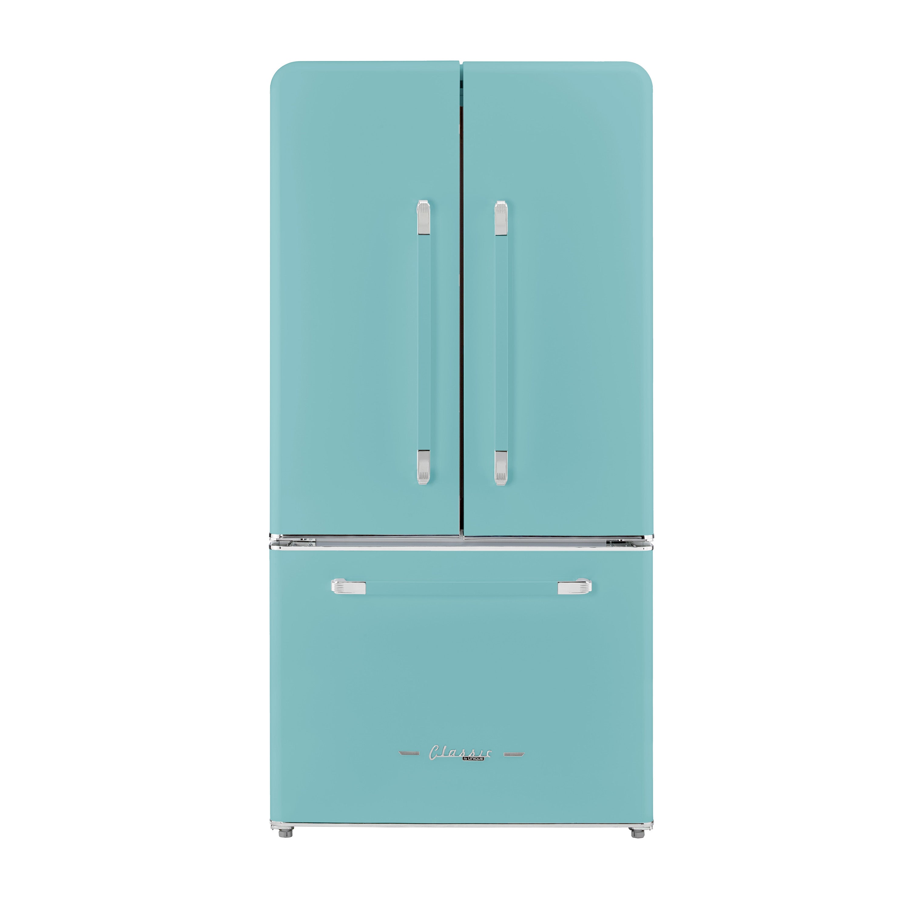 retro_tresure Classic Retro 36-inch 21.4 cu. ft. Frost Free French Door Counter
