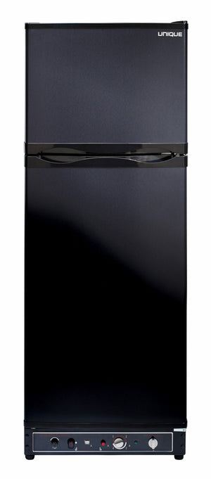 Réfrigérateur de comptoir à congélateur supérieur au propane Off-Grid 24 pouces 9,7 pi cu. avec système d'évacuation directe en noir
