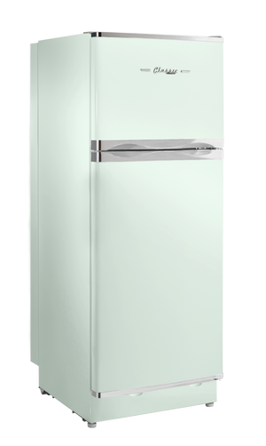 Off-Grid Classic Retro 24-inch 10 cu. ft. Propane Refrigerator with CO Alarming Device in Mint Green