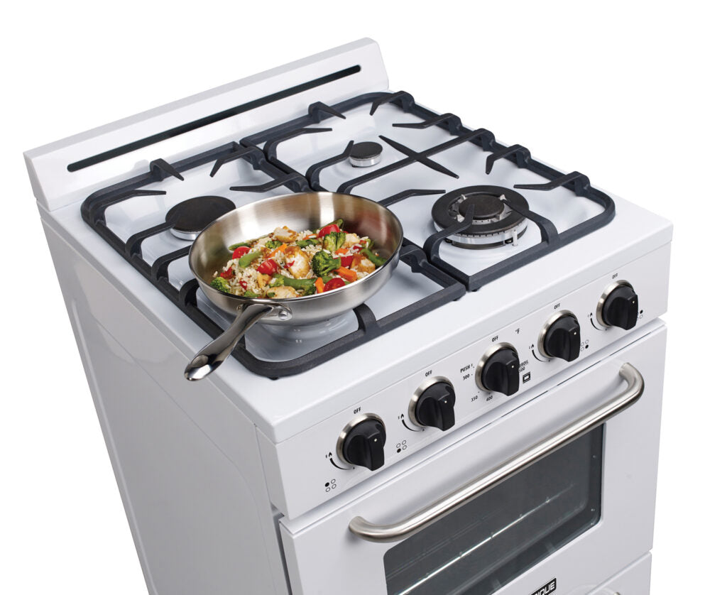 Unique Classic 24' White Off Grid Propane Range