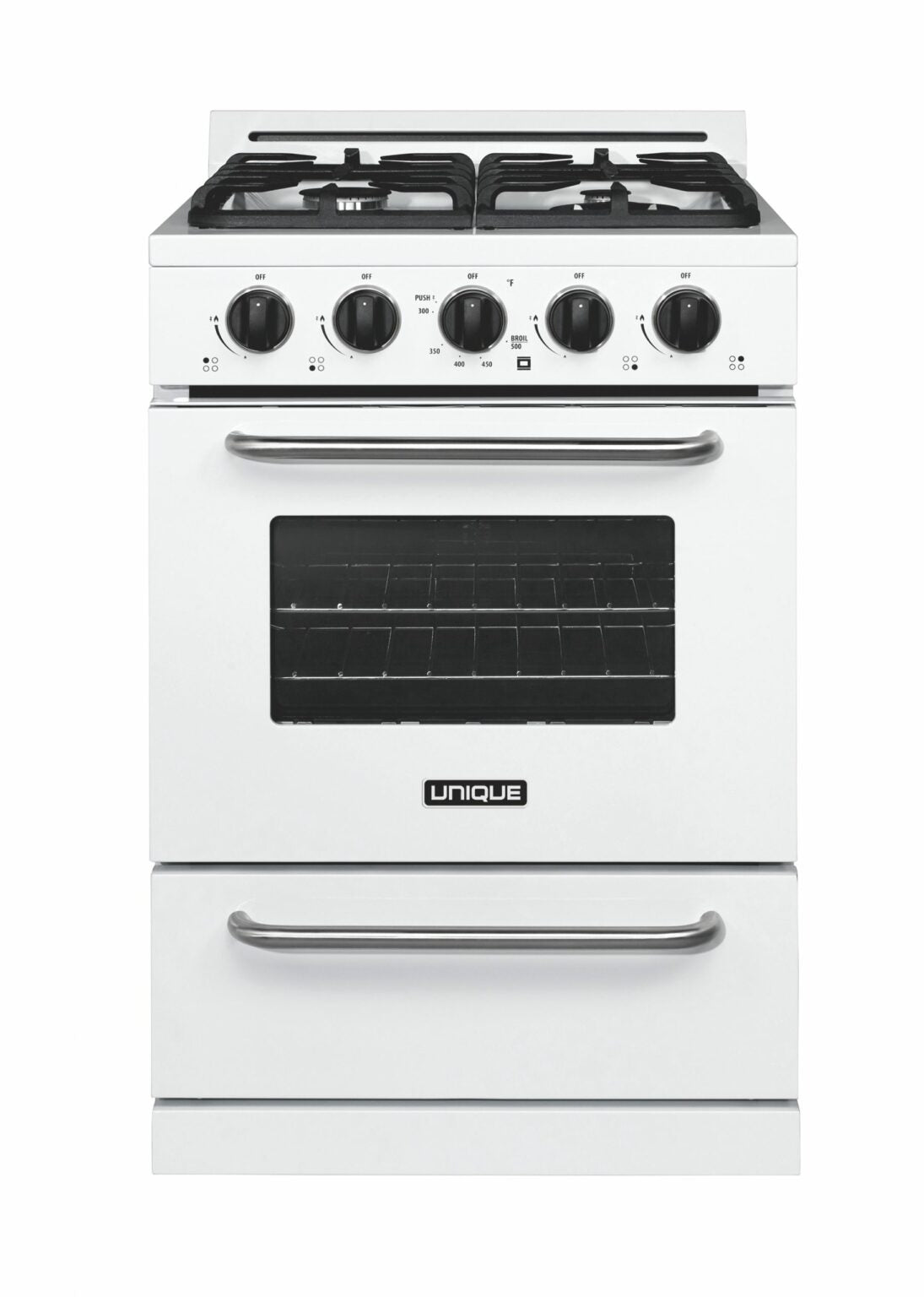 Unique Classic 24' White Off Grid Propane Range – Unique Appliances