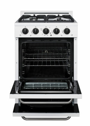Off-Grid 24-inch 3.1 cu. ft. Propane Range with Battery Ignition Sealed Burners in Marshmallow White