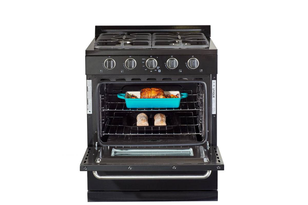 Unique Classic 30" Black Off Grid Propane Range