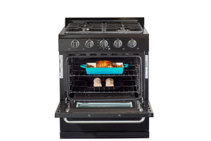 Unique Classic 30" Black Off Grid Propane Range