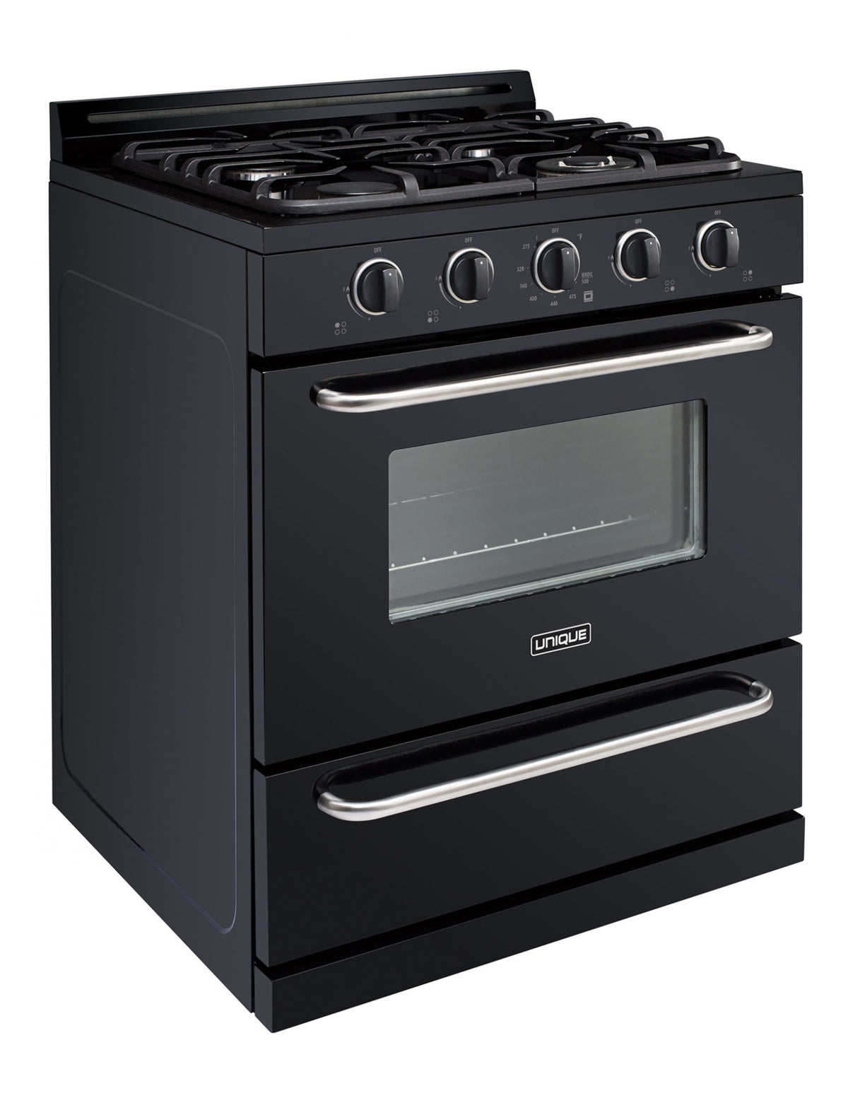 Unique Classic 30" Black Off Grid Propane Range