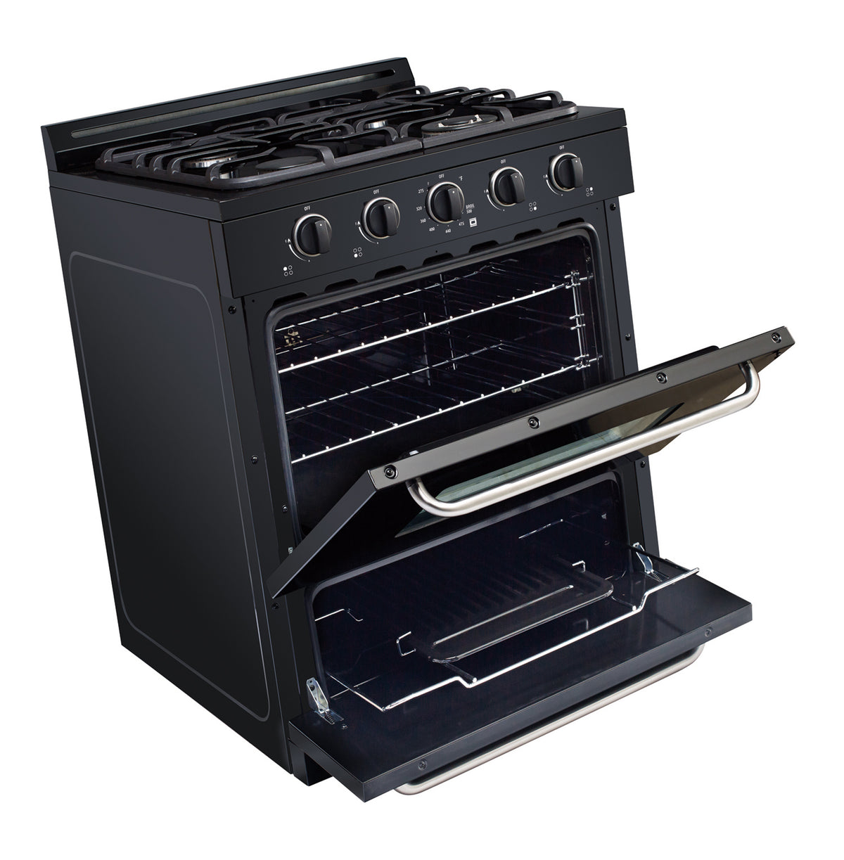 Unique Classic 30" Black Off Grid Propane Range