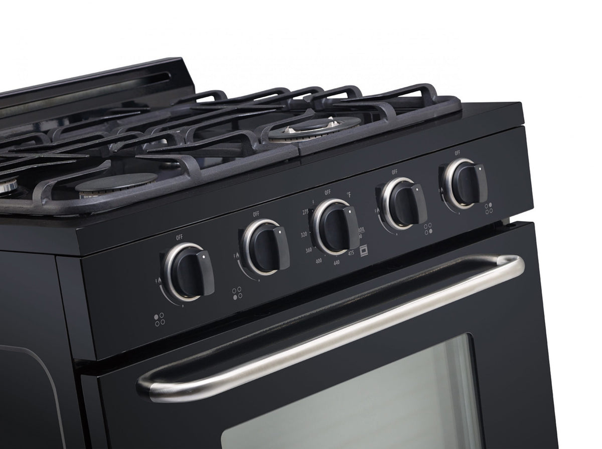 Unique Classic 30" Black Off Grid Propane Range