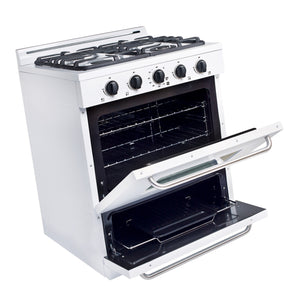 Unique Classic 30' White Off Grid Propane Range