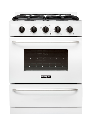 Unique Classic 30' White Off Grid Propane Range