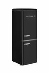 Classic Retro 21.6 in. 7 cu. ft. Retro Bottom Freezer Refrigerator in Midnight Black, ENERGY STAR