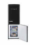 Classic Retro 21.6 in. 7 cu. ft. Retro Bottom Freezer Refrigerator in Midnight Black, ENERGY STAR