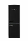 Classic Retro 21.6 in. 7 cu. ft. Retro Bottom Freezer Refrigerator in Midnight Black, ENERGY STAR