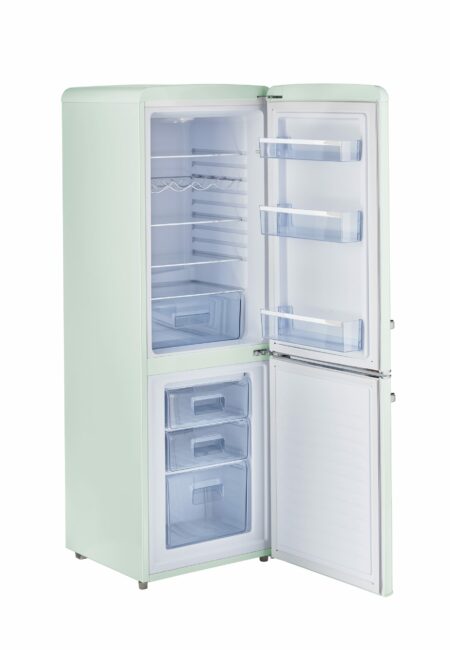 Classic Retro 21.6 in. 7 cu. ft. Retro Bottom Freezer Refrigerator in Summer Mint Green, ENERGY STAR