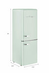 Classic Retro 21.6 in. 7 cu. ft. Retro Bottom Freezer Refrigerator in Summer Mint Green, ENERGY STAR
