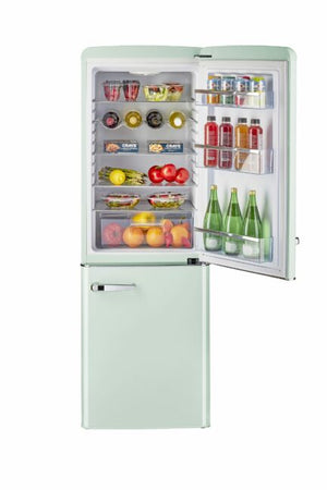 Classic Retro 21.6 in. 7 cu. ft. Retro Bottom Freezer Refrigerator in Summer Mint Green, ENERGY STAR