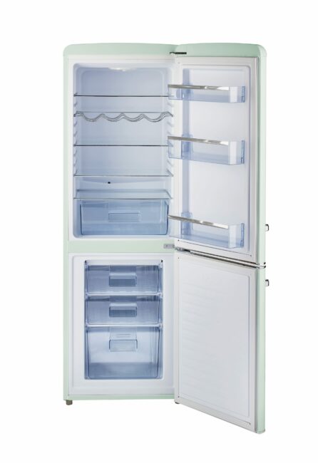 Classic Retro 21.6 in. 7 cu. ft. Retro Bottom Freezer Refrigerator in Summer Mint Green, ENERGY STAR