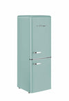 Classic Retro 21.6 in. 7 cu. ft. Retro Bottom Freezer Refrigerator in Ocean Mist Turquoise, ENERGY STAR