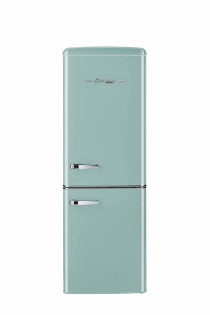 Classic Retro 21.6 in. 7 cu. ft. Retro Bottom Freezer Refrigerator in Ocean Mist Turquoise, ENERGY STAR