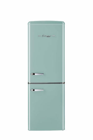 Classic Retro 21.6 in. 7 cu. ft. Retro Bottom Freezer Refrigerator in Ocean Mist Turquoise, ENERGY STAR
